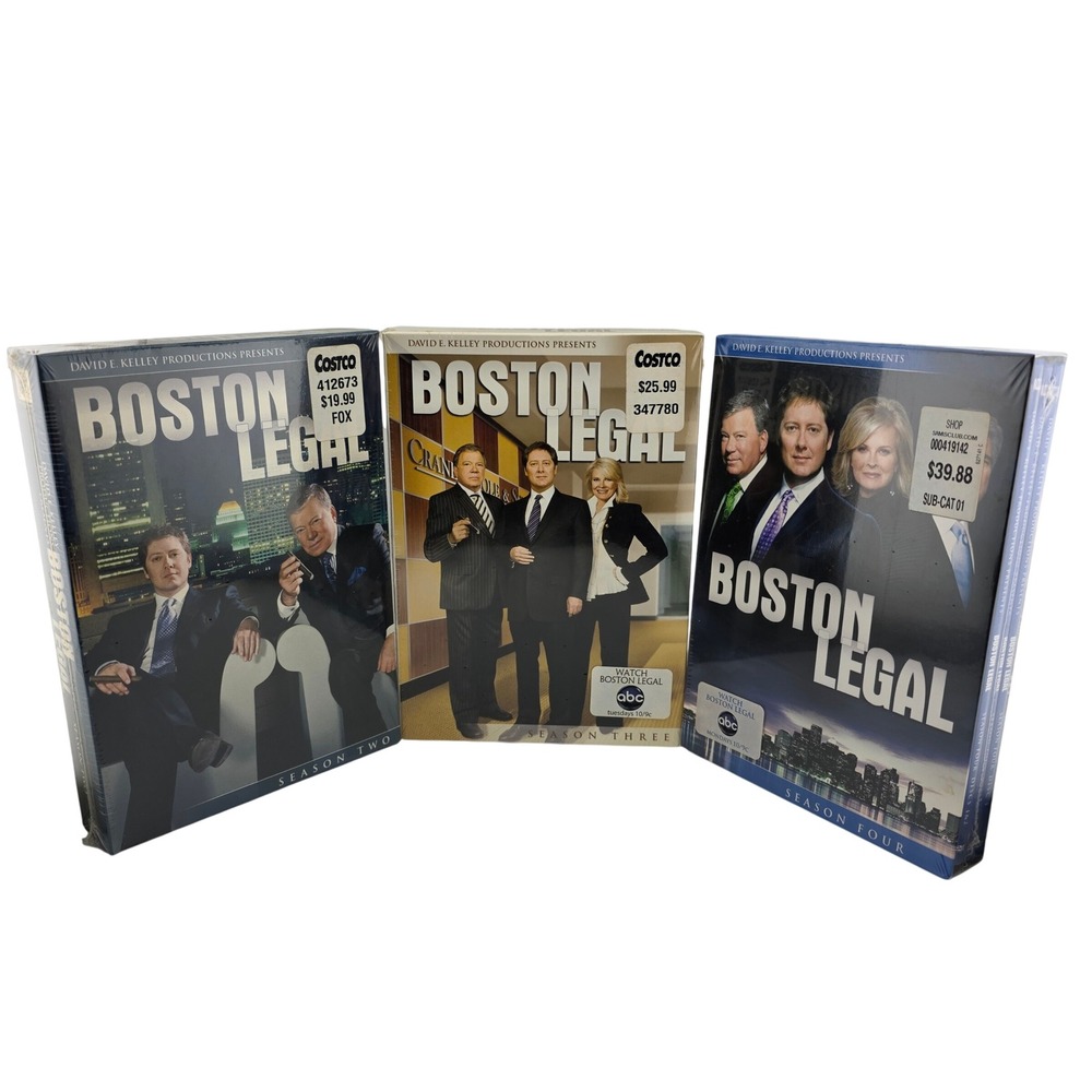 Boston Legal DVD Box Set Seasons 2 3 4 New Sealed Multi-Color NEW
